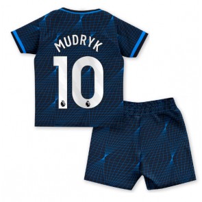 Chelsea Mykhailo Mudryk #10 Gostujuci Dres za Dječji 2023-24 Kratak Rukavima (+ kratke hlače)